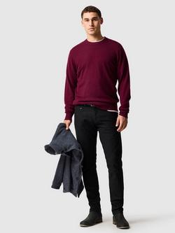 Rodd & Gunn Stewart Island Australian Wool Blend Crew Neck Jumper - view 2, Burgundy