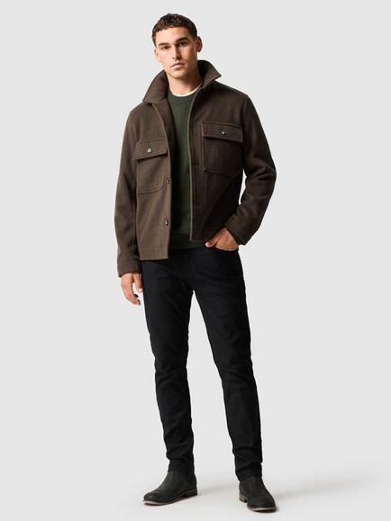 Rodd & Gunn Stewart Island Australian Wool Blend Crew Neck Jumper - view 2, Fatigue