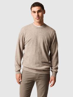 Rodd & Gunn Stewart Island Australian Wool Blend Crew Neck Jumper, Sand