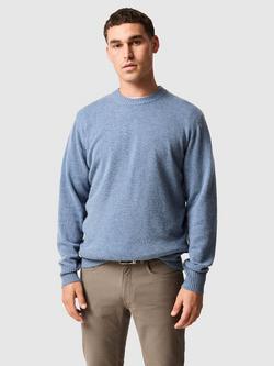 Rodd & Gunn Stewart Island Australian Wool Blend Crew Neck Jumper, Surf