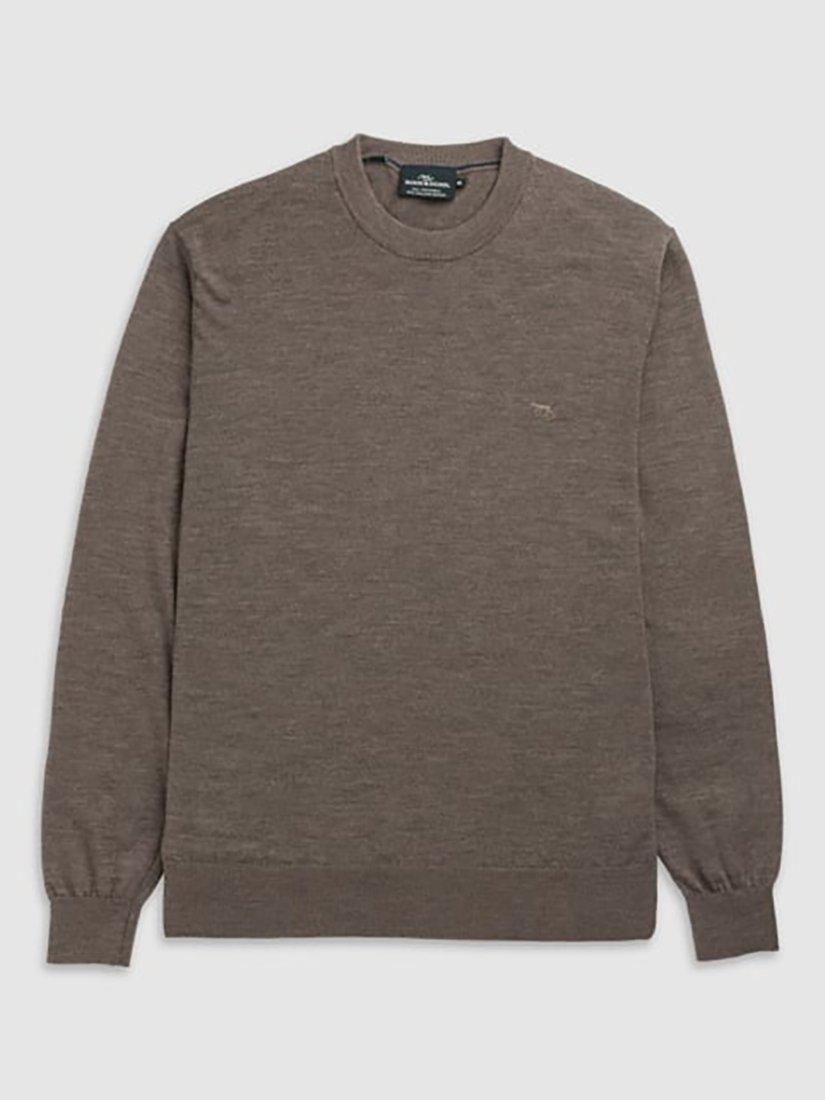 Product image 4 of 6, which shows Rodd & Gunn York Bay Merino Wool Jumper, Sable, XS