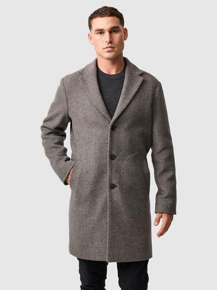 Rodd & Gunn Colwood Single Breasted Wool Blend Coat, Mink