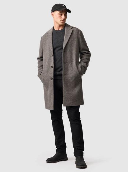 Rodd & Gunn Colwood Single Breasted Wool Blend Coat - view 2, Mink