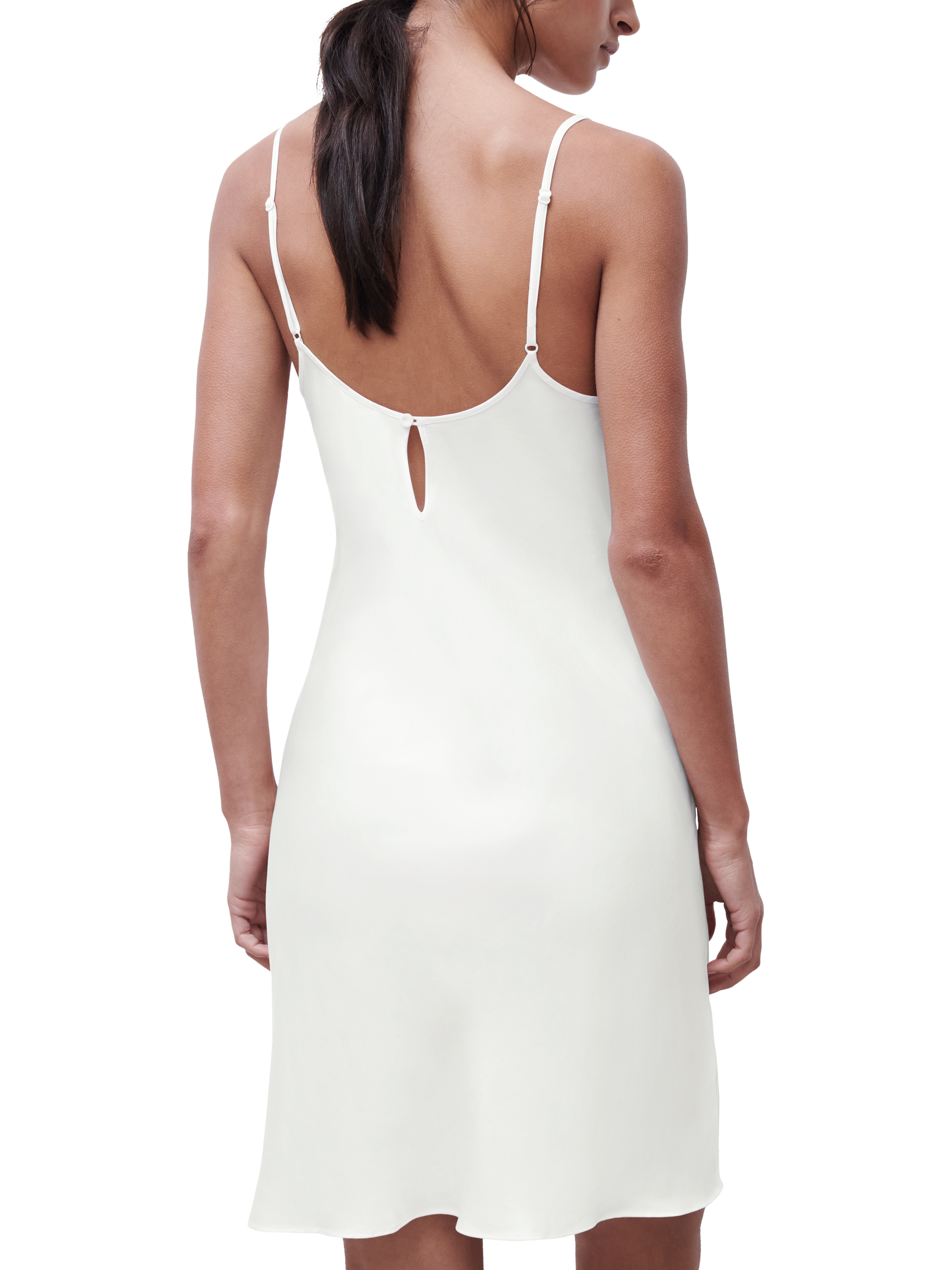 Product image 2 of 3, which shows Chantelle Fleurs Chemise, Ivory, XS