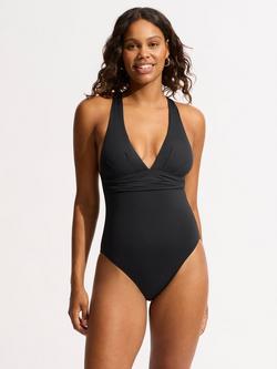 Seafolly Collective Crossback Swimsuit, Black