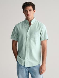 GANT Cotton Regular Fit Oxford Shirt, Washed Turquoise, Washed Turquoise