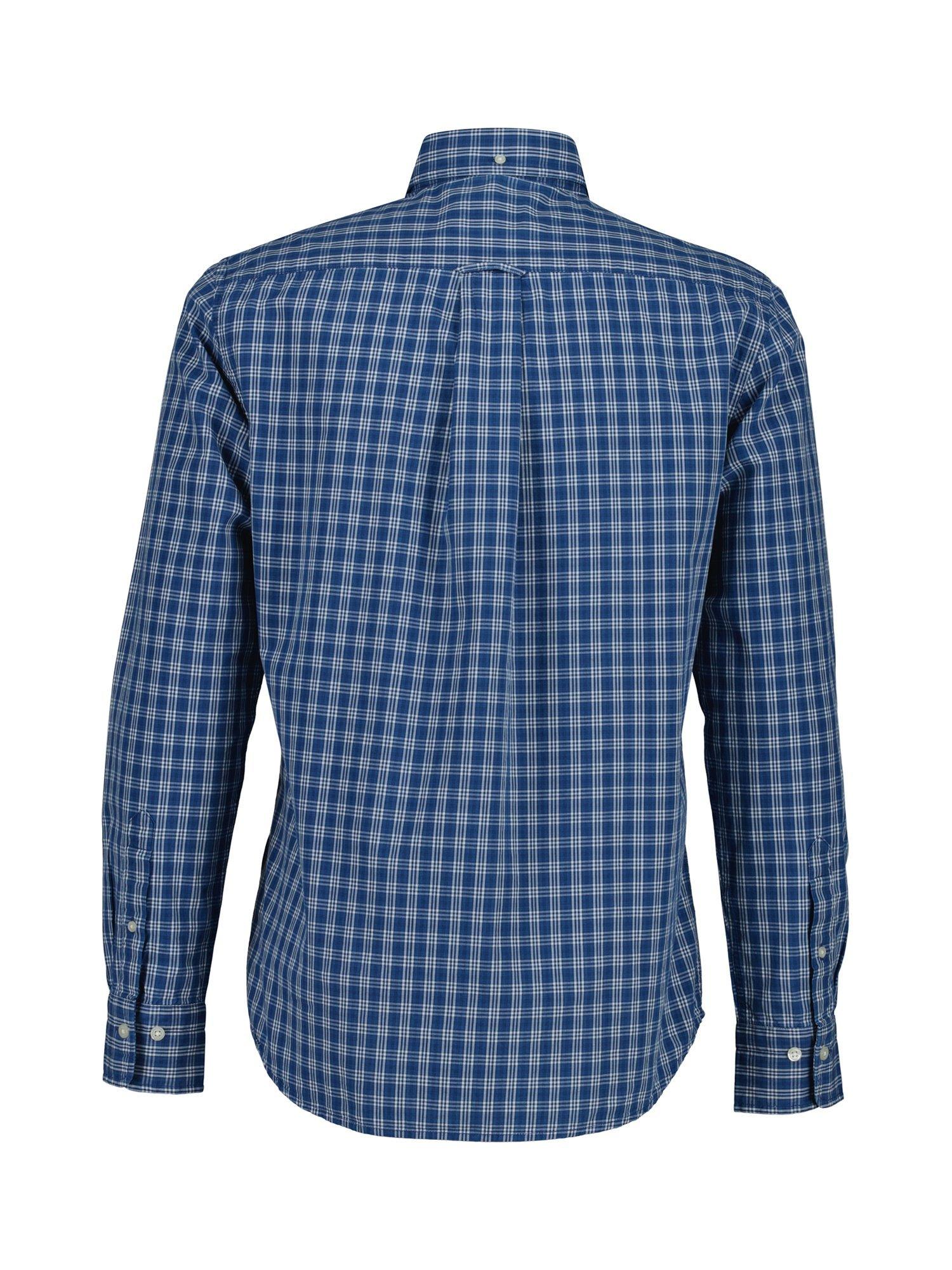 Product image 2 of 2, which shows GANT Organic Cotton Regular Fit Check Shirt, Indigo, S