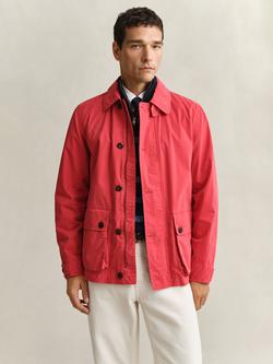 GANT Garment-Dyed Decker Windbreaker Jacket, Rose Red, Rose Red