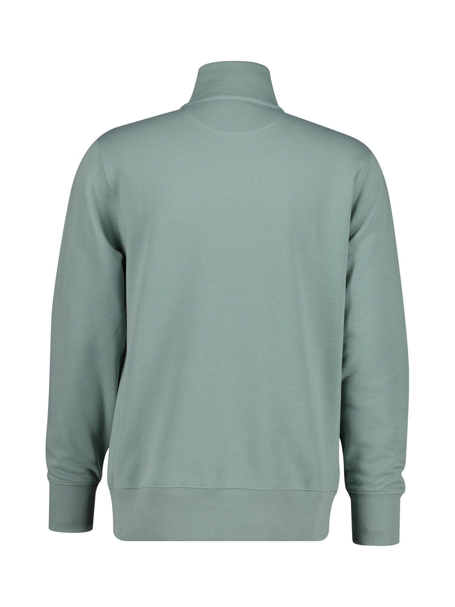 Product image 2 of 2, which shows GANT Cotton Blend Half-Zip Sweatshirt, Ceramic Grey, S