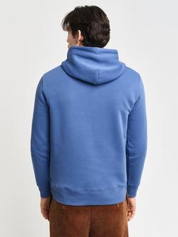 GANT Cotton Blend Shield Hoodie, Vintage Blue - view 2, Vintage Blue