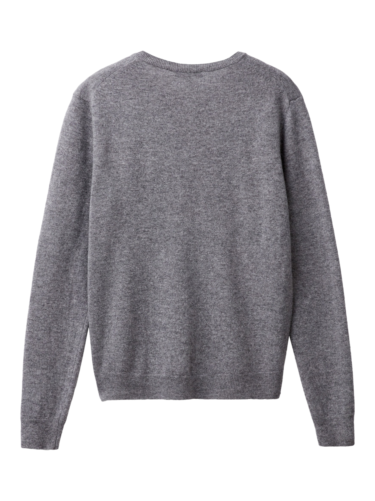 Product image 5 of 6, which shows Benetton Pure Wool Crew Neck Cardigan, Grey, XL