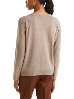 Benetton Crew Neck Knit Jumper - view 2, Beige