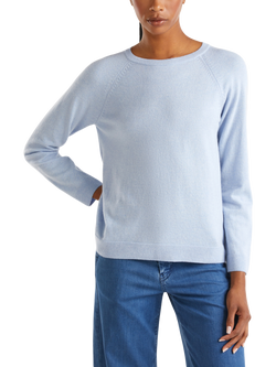 Benetton Crew Neck Knit Jumper, Blue