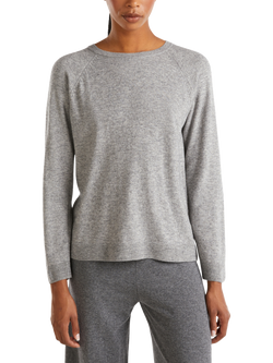 Benetton Crew Neck Knit Jumper, Grey