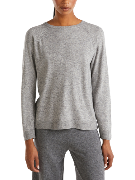 Benetton Crew Neck Knit Jumper, Grey