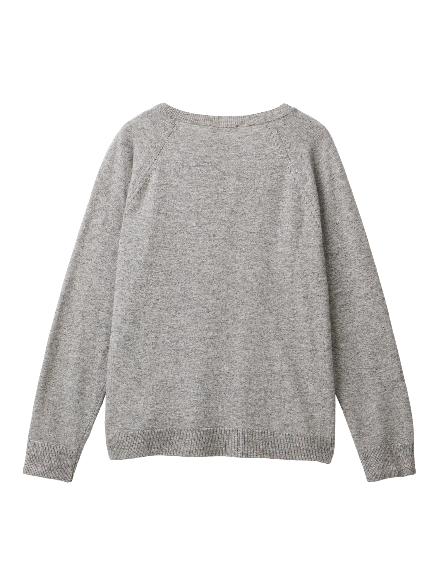 Product image 5 of 6, which shows Benetton Crew Neck Knit Jumper, Grey, XS