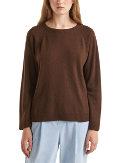Benetton Crew Neck Knit Jumper, Brown