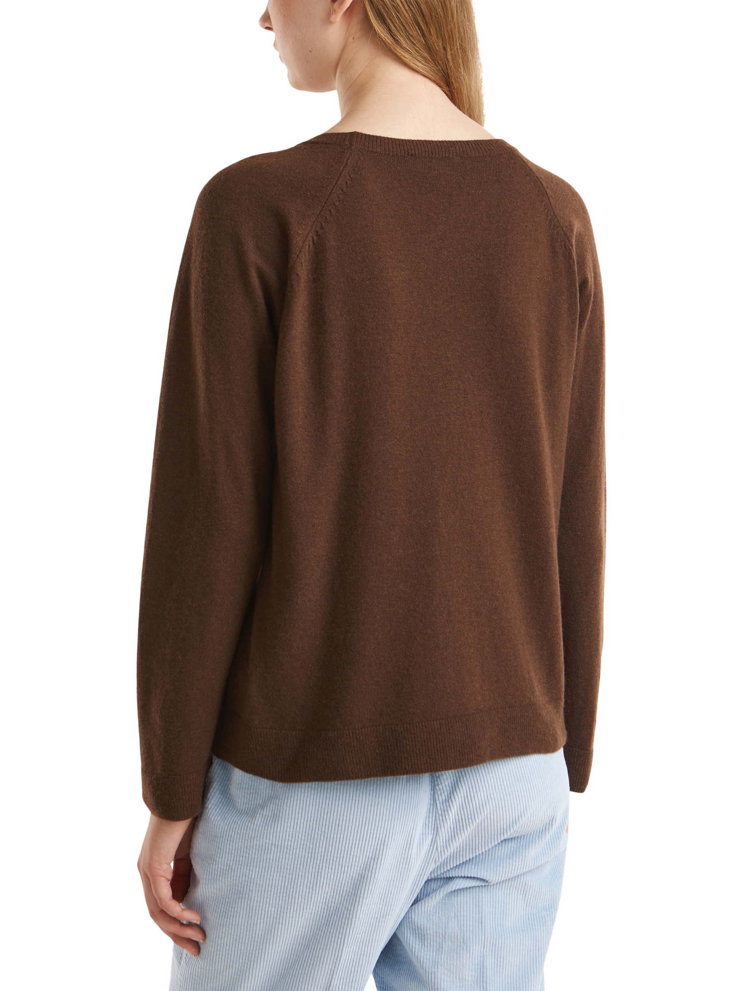 Product image 2 of 6, which shows Benetton Crew Neck Knit Jumper, Brown, XS