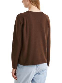 Benetton Crew Neck Knit Jumper - view 2, Brown