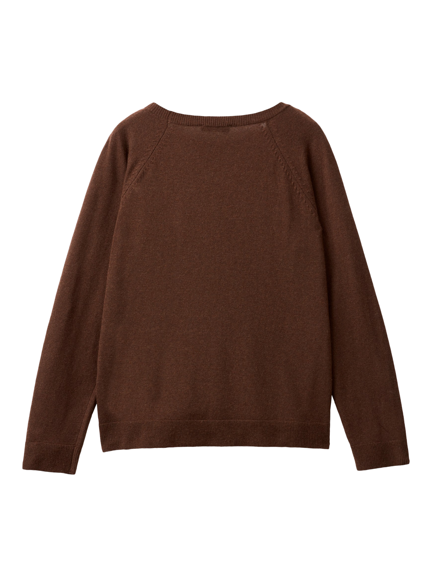 Product image 5 of 6, which shows Benetton Crew Neck Knit Jumper, Brown, XS