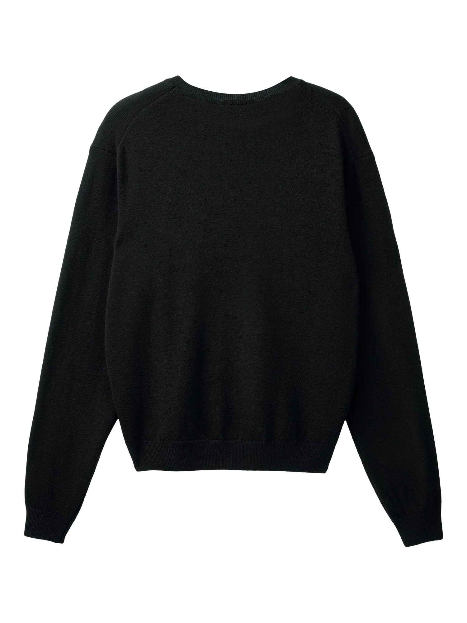 Product image 5 of 6, which shows Benetton Crew Neck Wool Knit Jumper, Black, XS