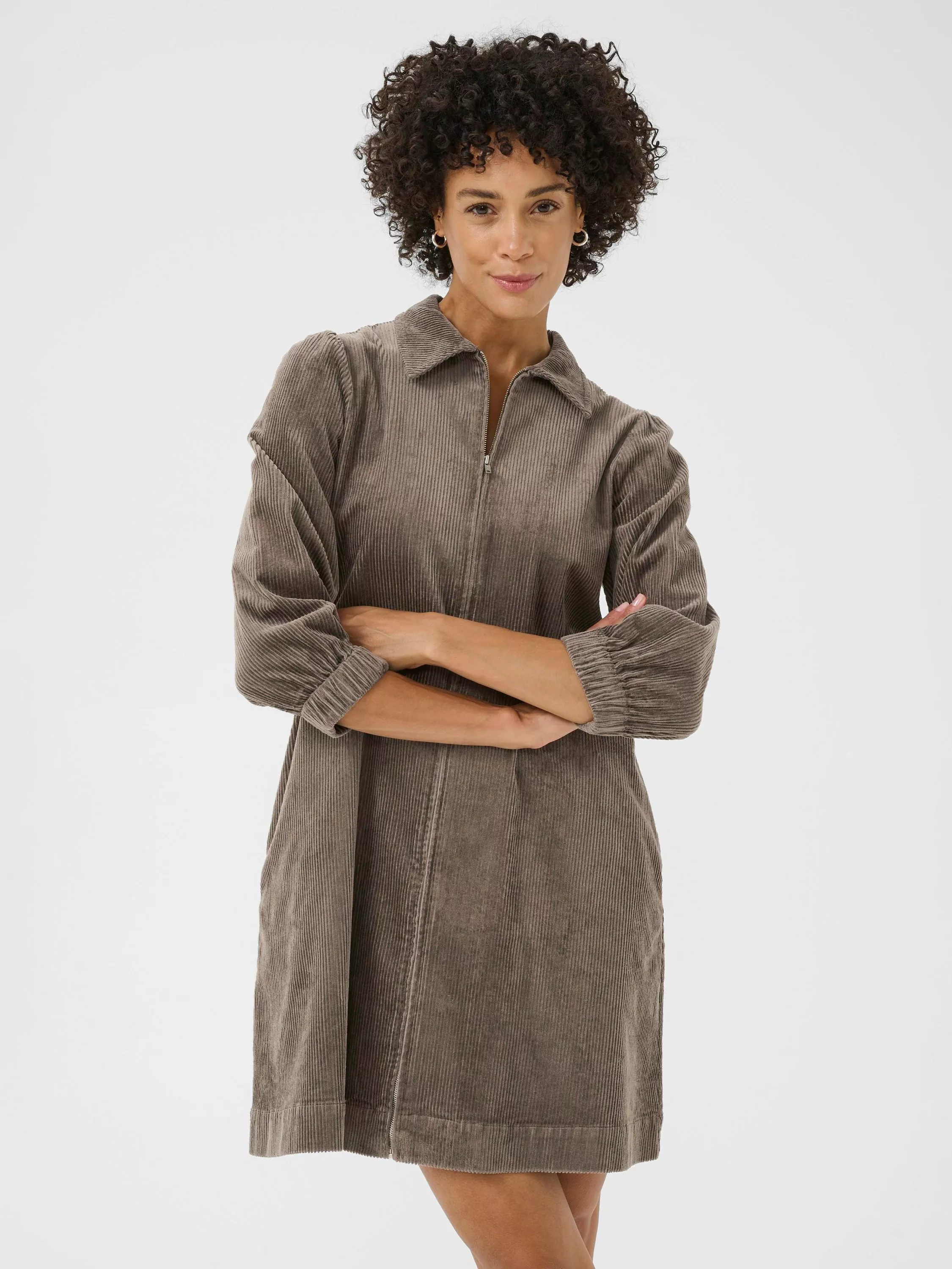 sachin and babi light blue dress Karo Kauer Shirt Dress in Dark Grey main image 1