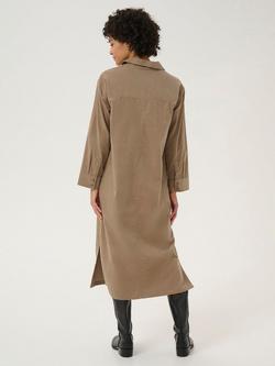 Part Two Lolla Long Sleeve Midi Dress - view 2, Desert Taupe