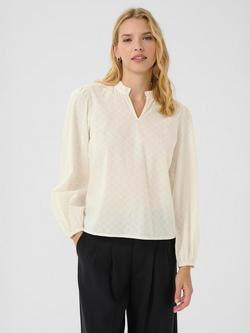 Part Two Eimy Geometric V-Neck Top, Eggnog, Eggnog