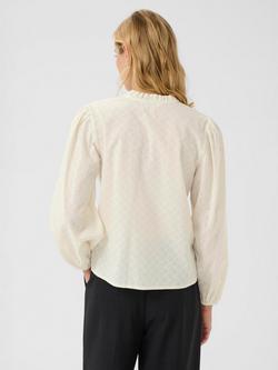 Part Two Eimy Geometric V-Neck Top, Eggnog - view 2, Eggnog