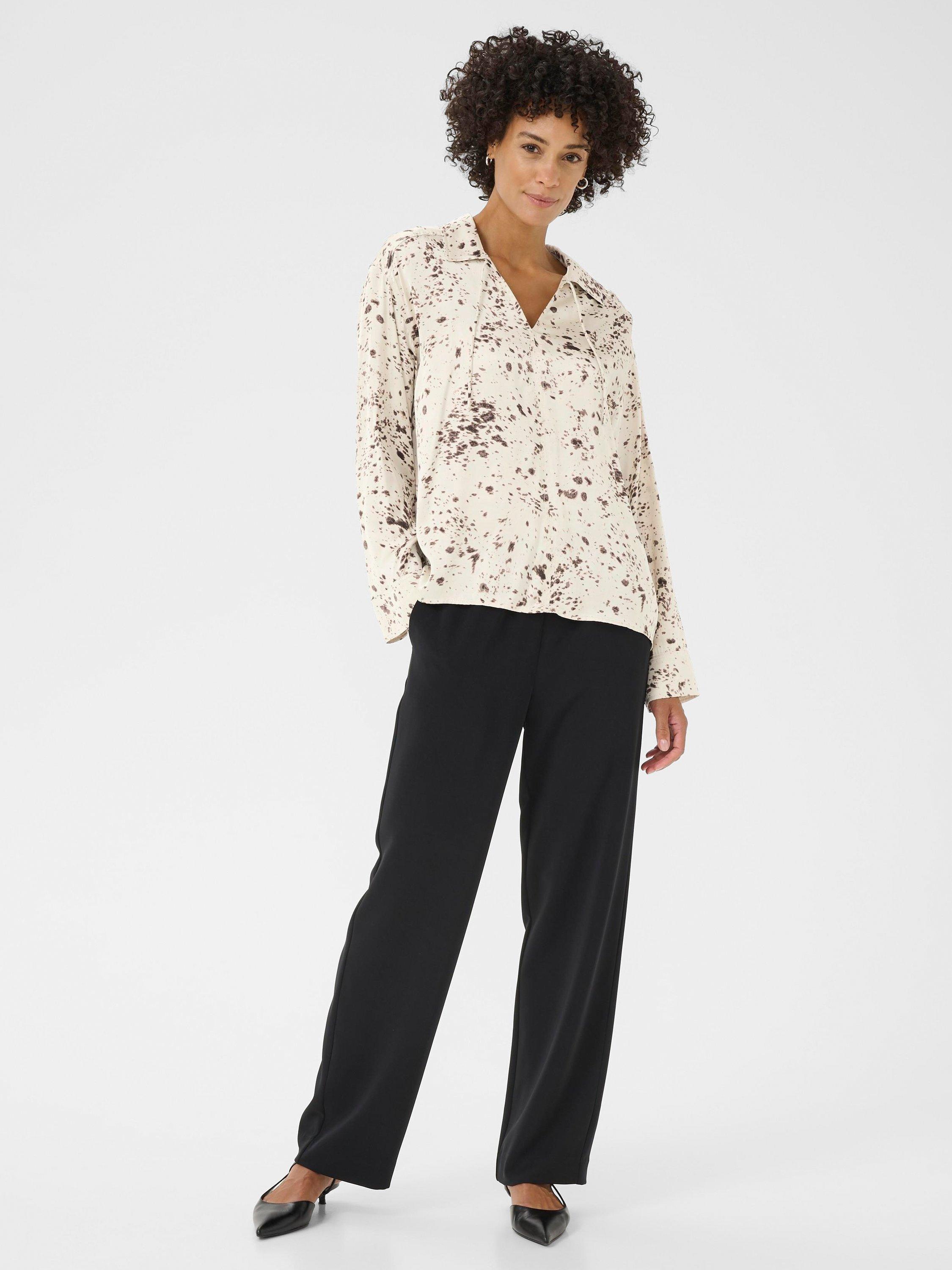Product image 3 of 6, which shows Part Two Sheena Abstract Blouse, French Oak, 8
