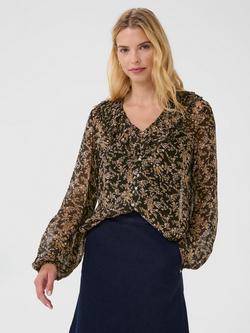 Part Two Sanaz Floral Ruffle Shirt, Black Flower Bouquet, Black Flower Bouquet