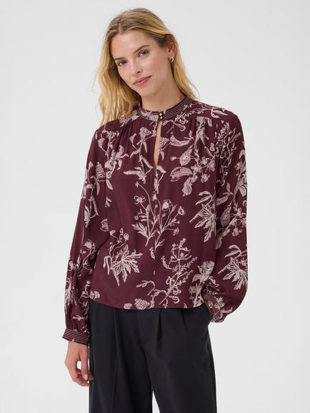 Part Two Shiroma Floral Blouse, Tawny Port, Tawny Port