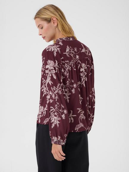 Part Two Shiroma Floral Blouse, Tawny Port - view 2, Tawny Port