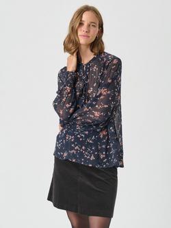 Part Two Varinka Floral Top, Dark Navy, Dark Navy
