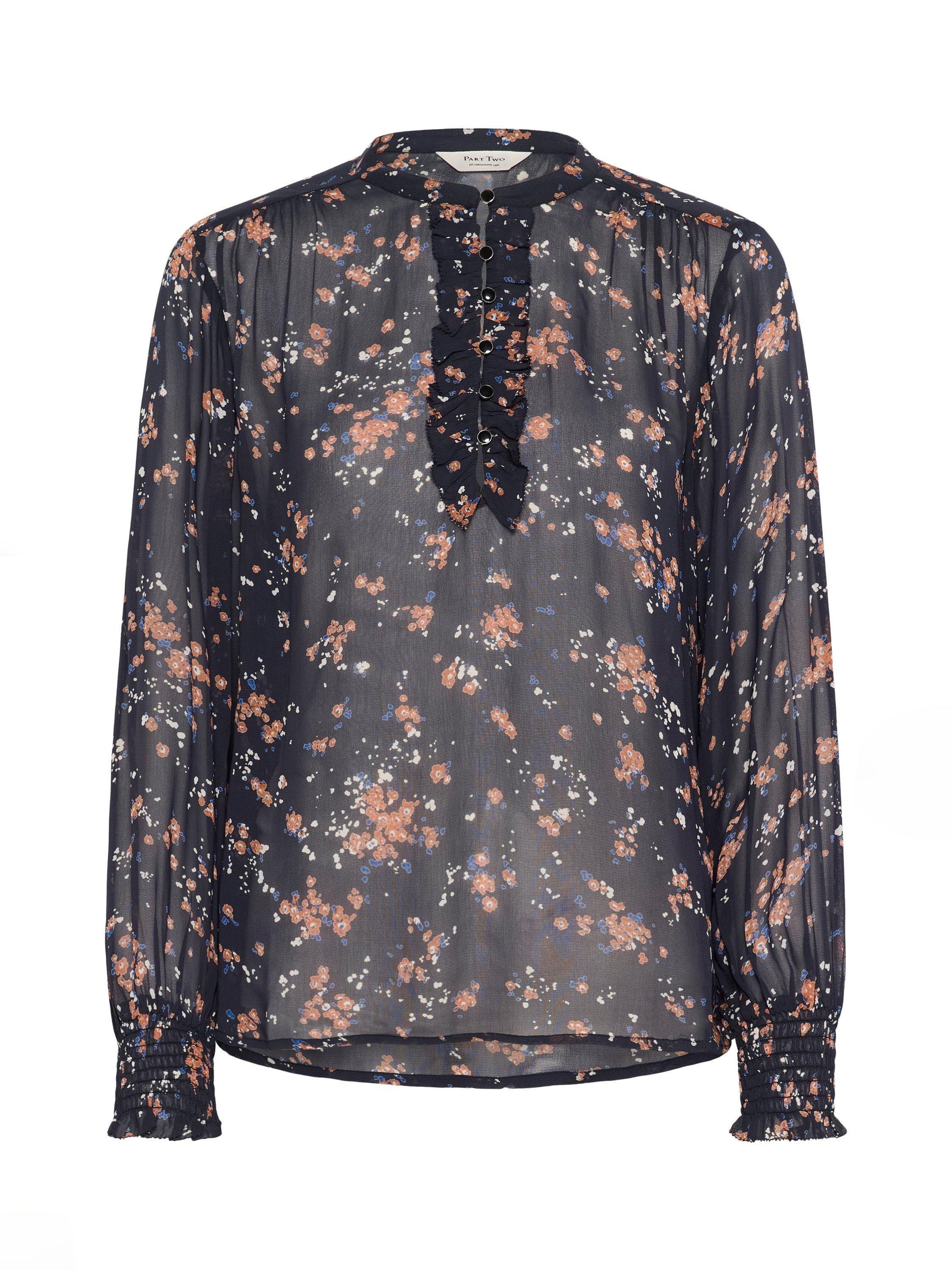 Product image 5 of 6, which shows Part Two Varinka Floral Top, Dark Navy, 8