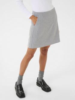 Part Two Sissa Pinstripe Wool Blend Mini Skirt, Medium Grey, Medium Grey