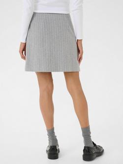 Part Two Sissa Pinstripe Wool Blend Mini Skirt, Medium Grey - view 2, Medium Grey