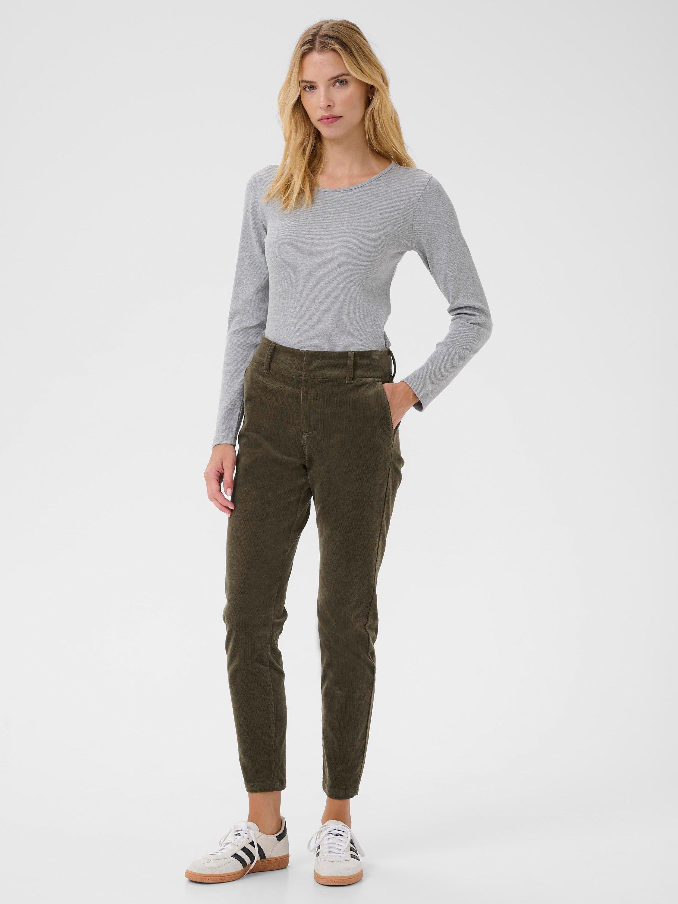 Product image 3 of 6, which shows Part Two Soffysa Fitted Cropped Trousers, Tarmac, 8