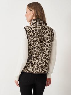 Crew Clothing Animal Print Boucle Gilet, Multi - view 2, Multi