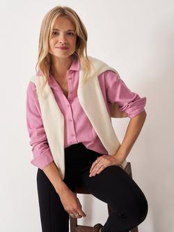 Crew Clothing Boyfriend Fit Flannel Shirt, Pink