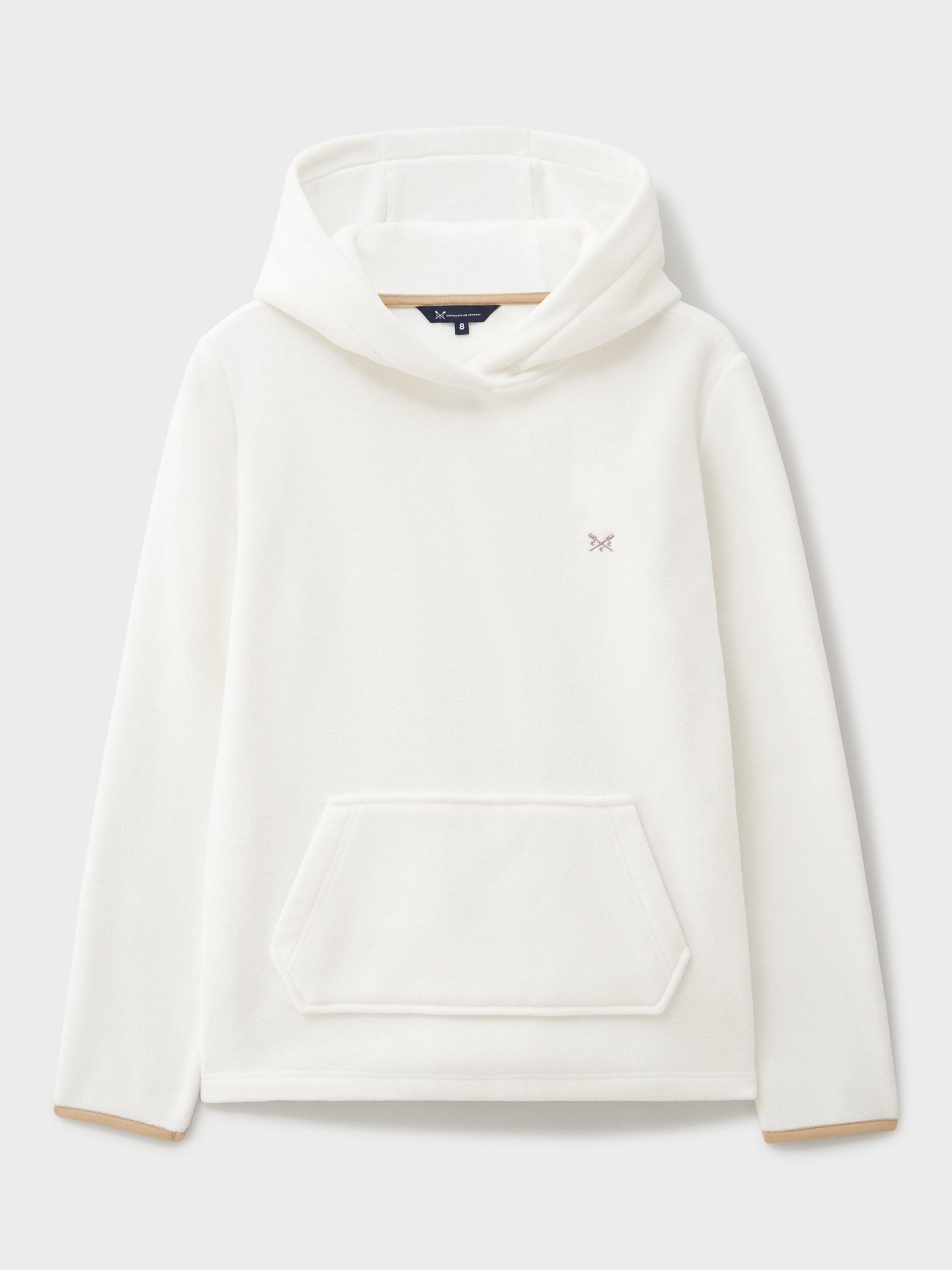 Product image 5 of 5, which shows Crew Clothing Micro Fleece Overhead Hoody , Ivory, 8