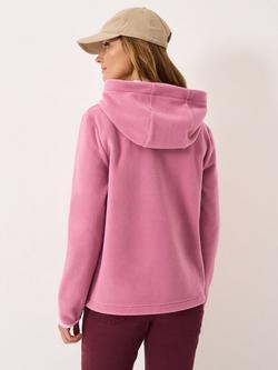 Crew Clothing Micro Fleece Overhead Hoody - view 2, Dark Pink