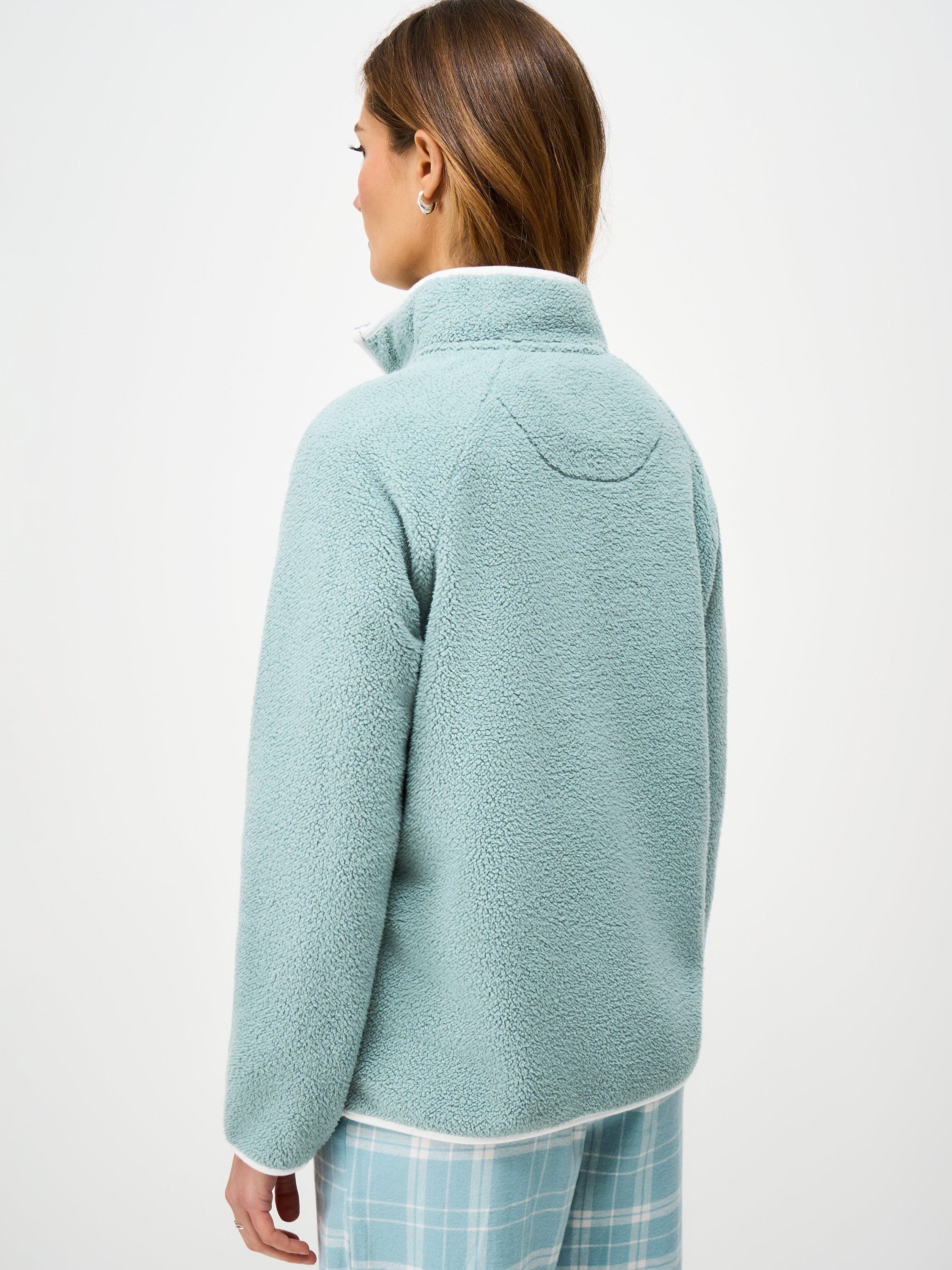 Product image 2 of 5, which shows Crew Clothing 1/2 Zip Borg Fleece, Light Blue, L