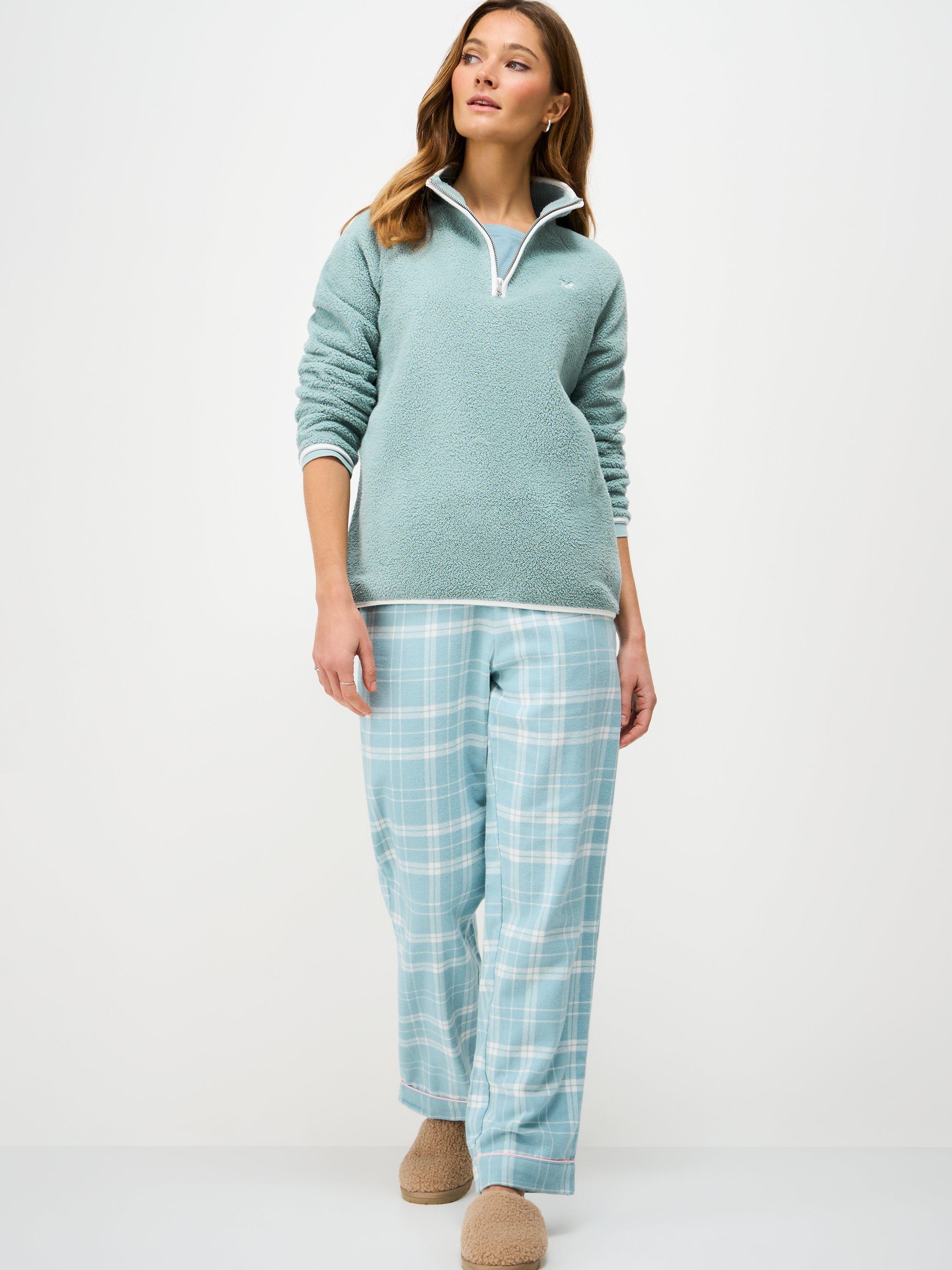 Product image 3 of 5, which shows Crew Clothing 1/2 Zip Borg Fleece, Light Blue, L