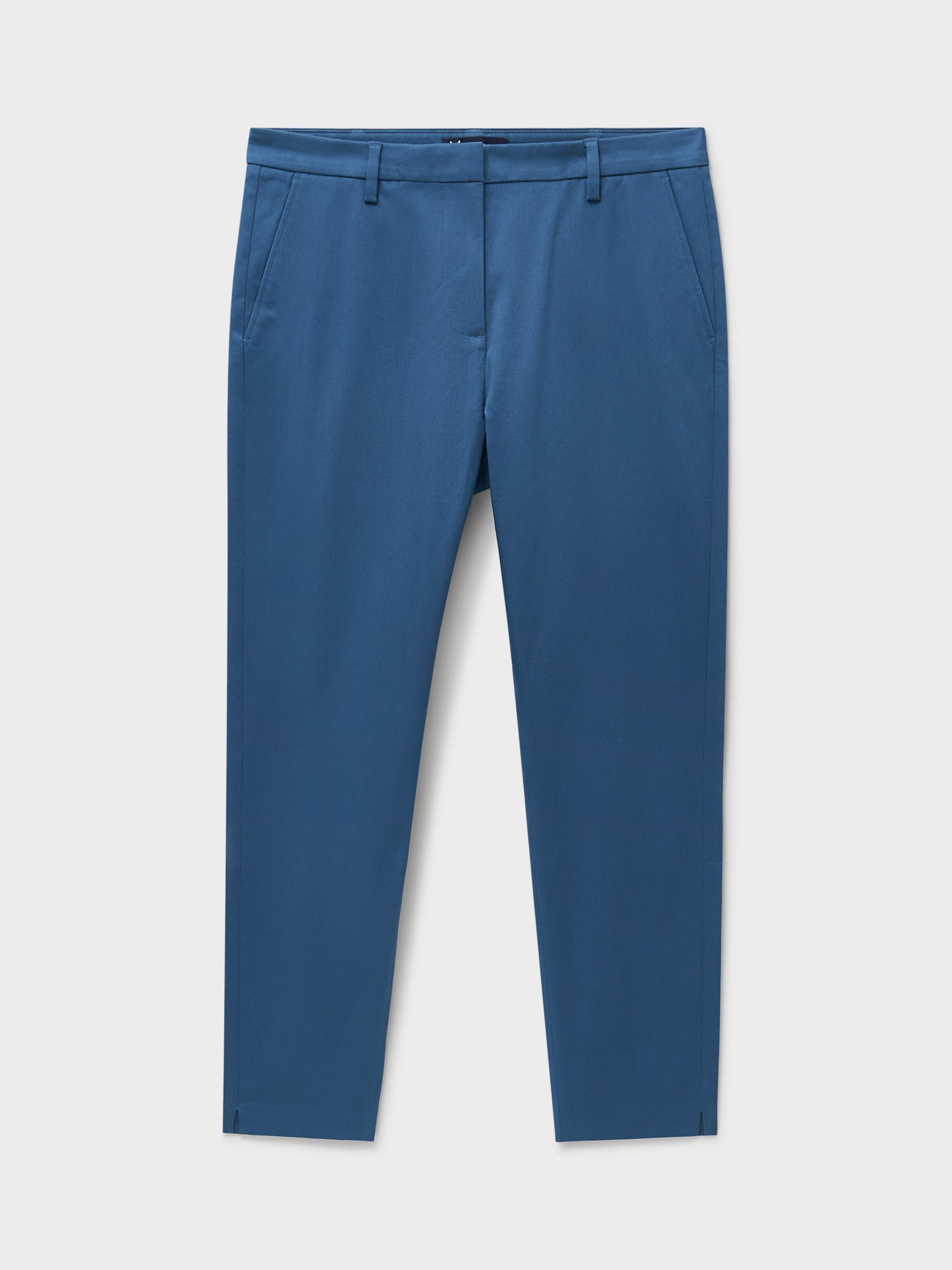 Product image 5 of 5, which shows Crew Clothing Tailored Chinos, Bright Blue, 10
