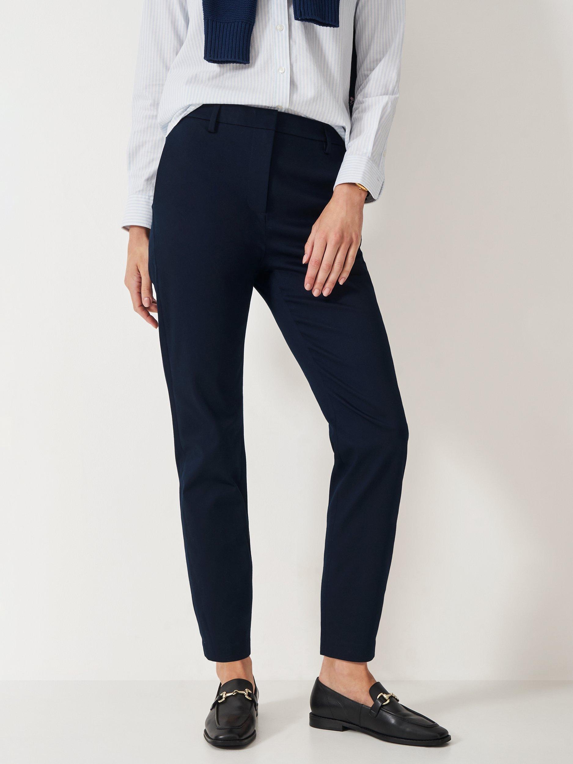 Product image 3 of 5, which shows Crew Clothing Tailored Chinos, Navy Blue, 8