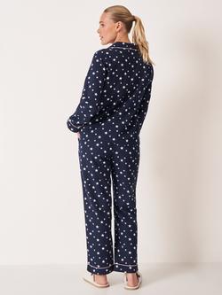 Crew Clothing Cotton Star Pyjama Set - view 2, Navy Blue