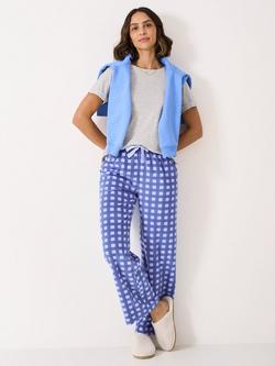 Crew Clothing Check Pyjama Bottoms, Multi Blue