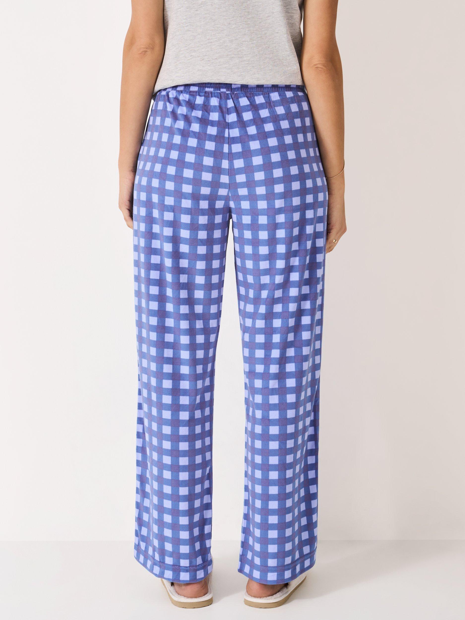 Product image 2 of 5, which shows Crew Clothing Check Pyjama Bottoms, Multi Blue, L