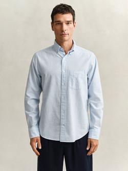 GANT Cotton Regular Fit Oxford Shirt, Sky Blue, Sky Blue